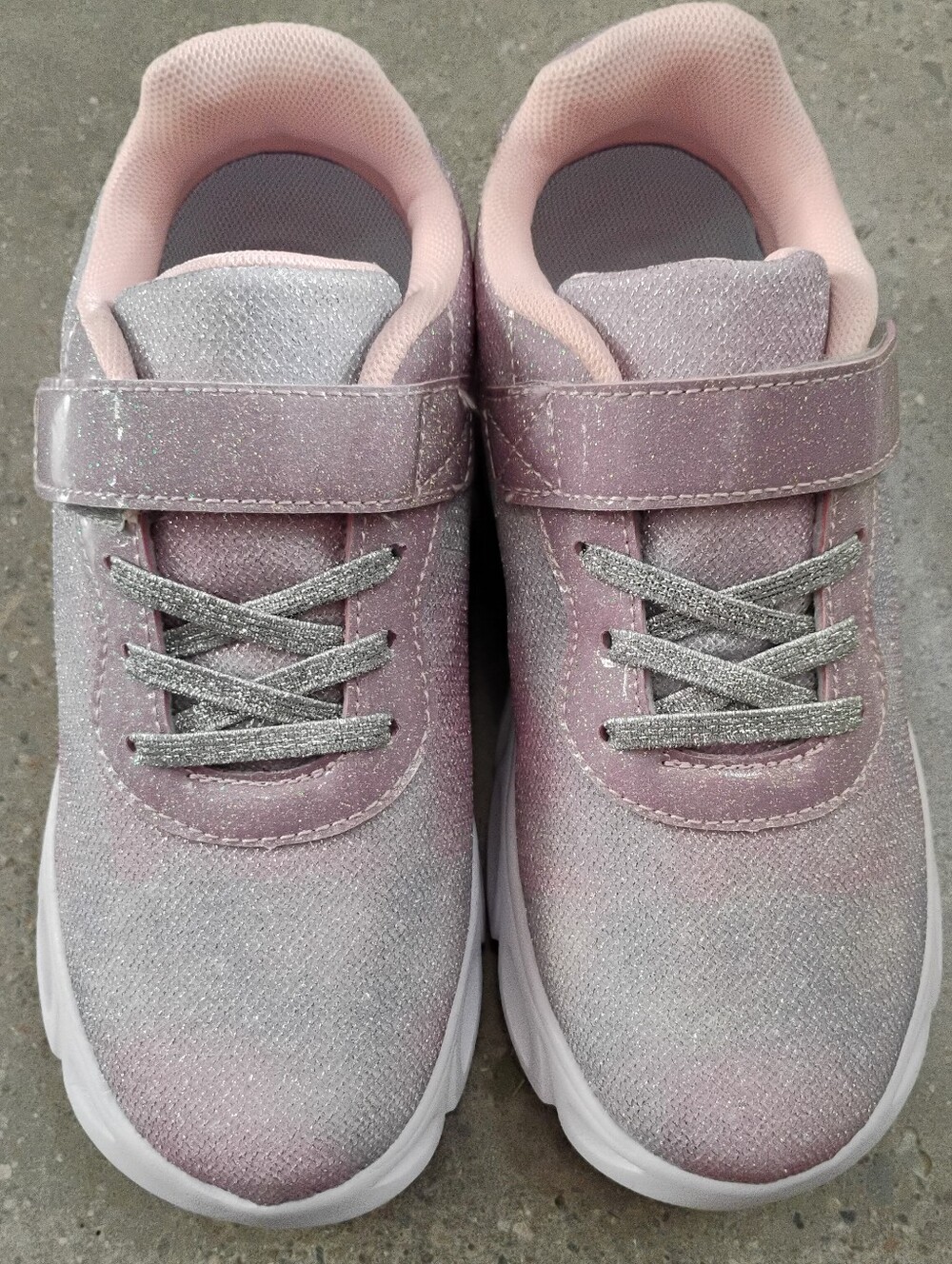 Girls' Light Up Sparkly Pink Athletic Sneakers